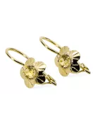 Жълт перидот 14K жълто злато Обеци Винтидж бижута vec028y